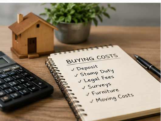 Buying costs for new build and second-hand homes in Ireland including deposit, stamp duty, legal fees, surveys and moving costs